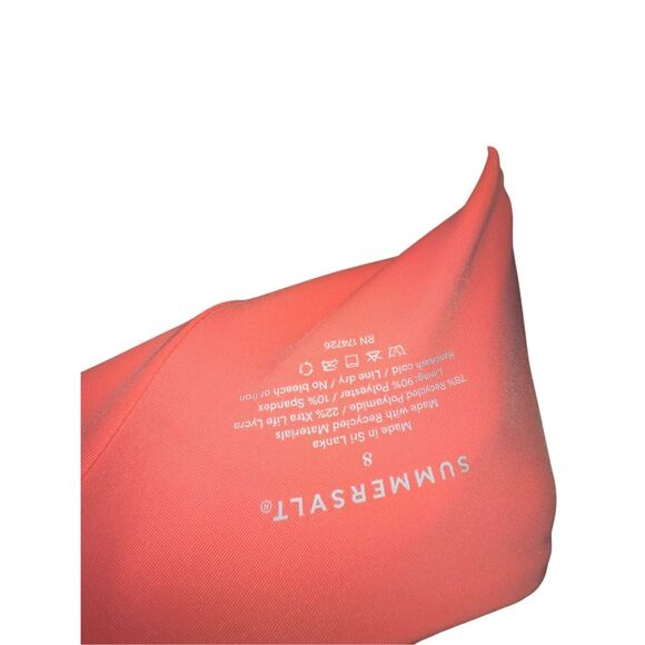 NWOT Summersalt One-Shoulder Swim One Piece - Red and White - Picture 9 of 10